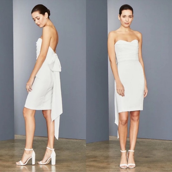 AMSALE bow back strapless bridal dress FINAL PRICE NO OFFERS - Picture 3 of 11